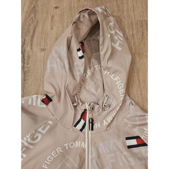 New With Tags Tommy Hilfiger Full Zip Windbreaker Men's XL Tan - Picture 3 of 9